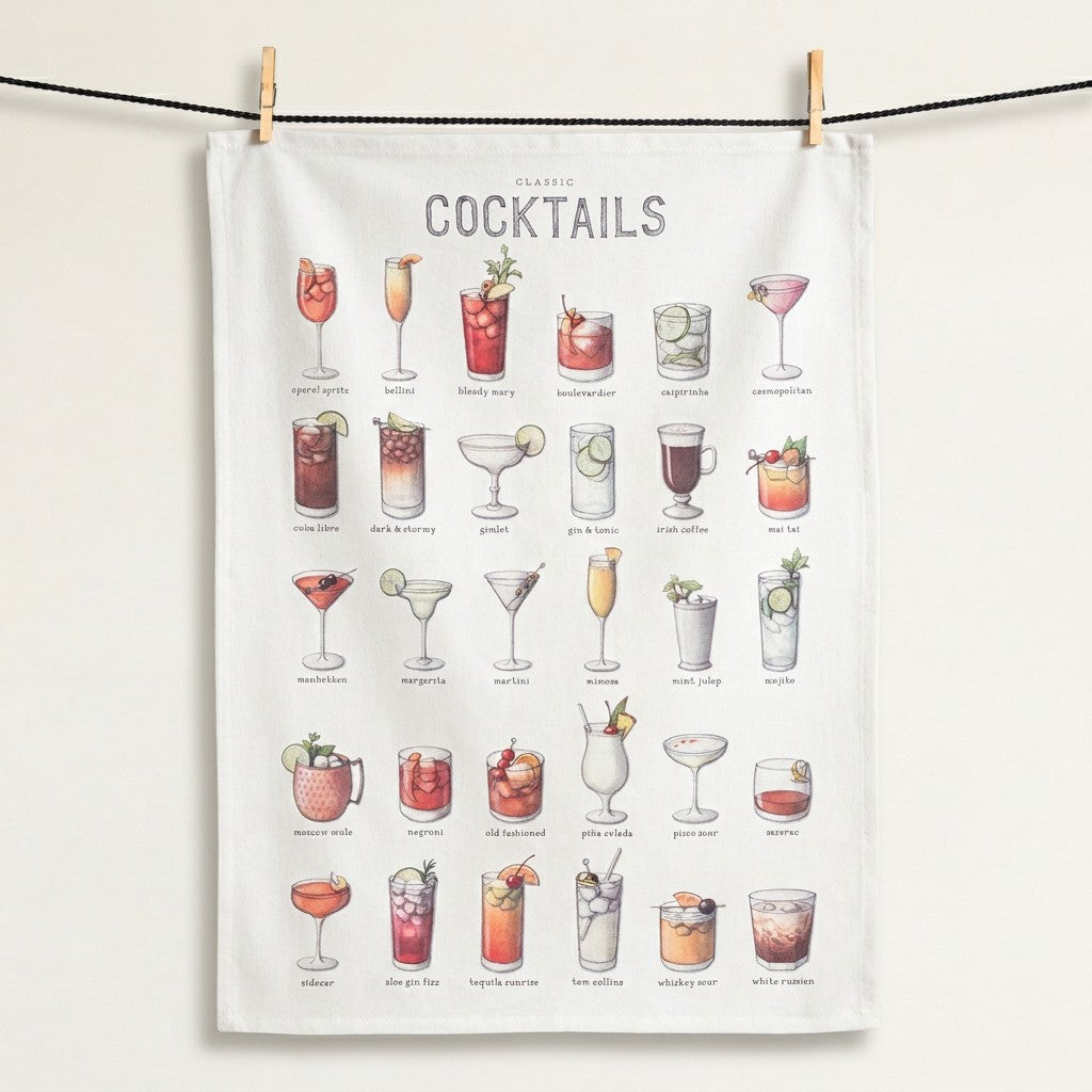 Cocktails Kitchen Towel