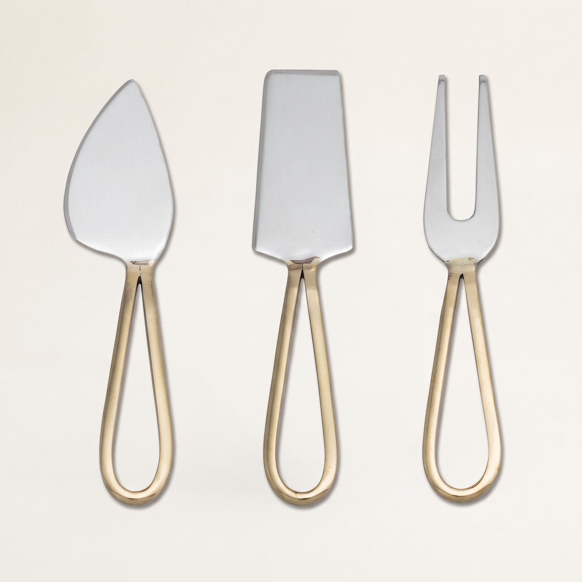 Loop Handle Cheese Knives, Set of 3
