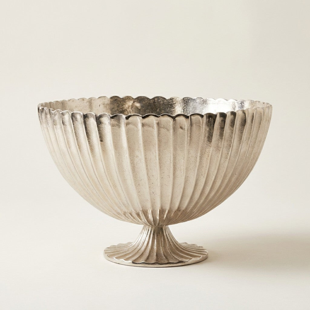 Large Fluted Pedestal Bowl