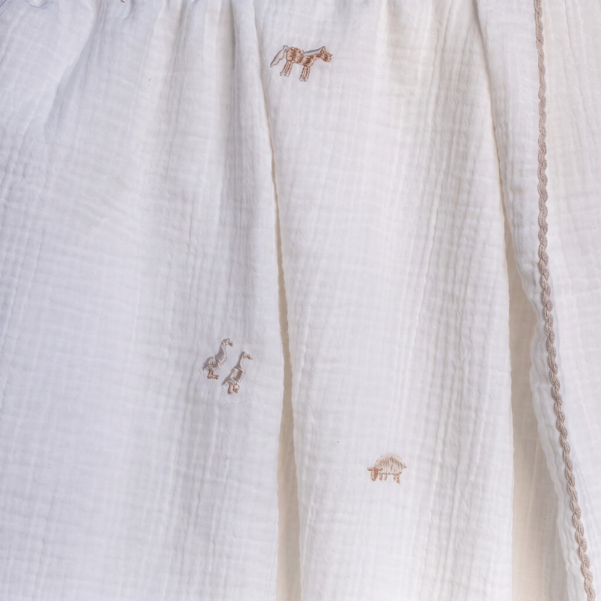 Embroidered Muslin Blanket