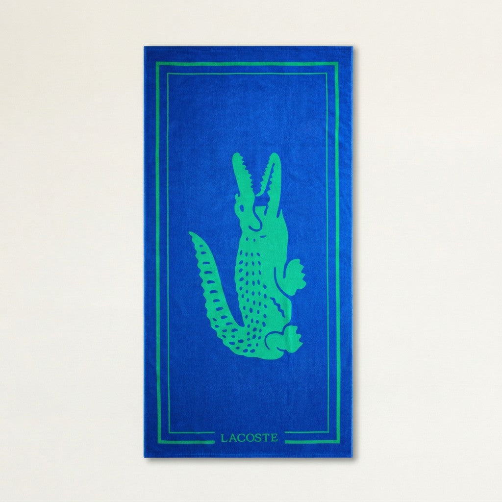 Serviette de plage à imprimé Lacoste Frame Crocodile