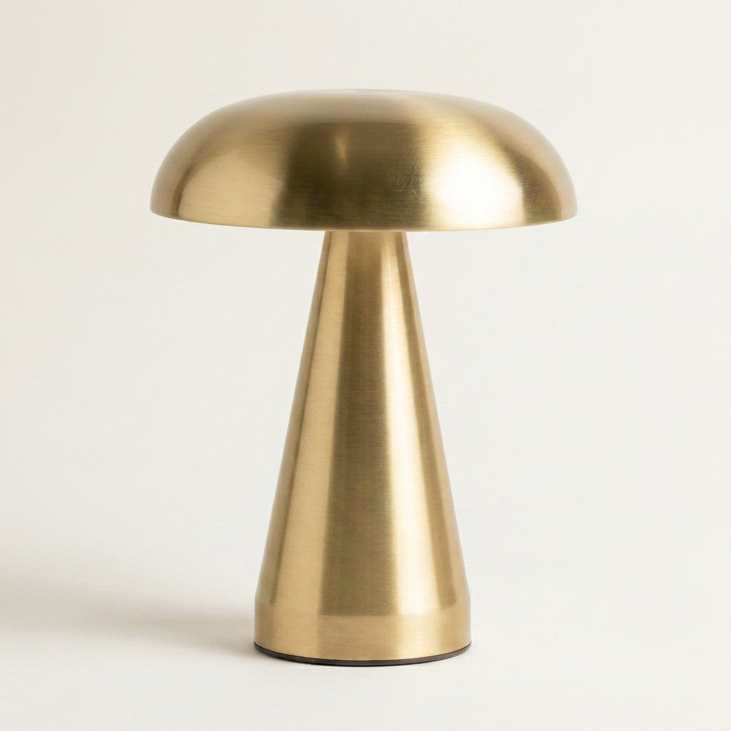 Metallic Mushroom Led Table Light - Gold