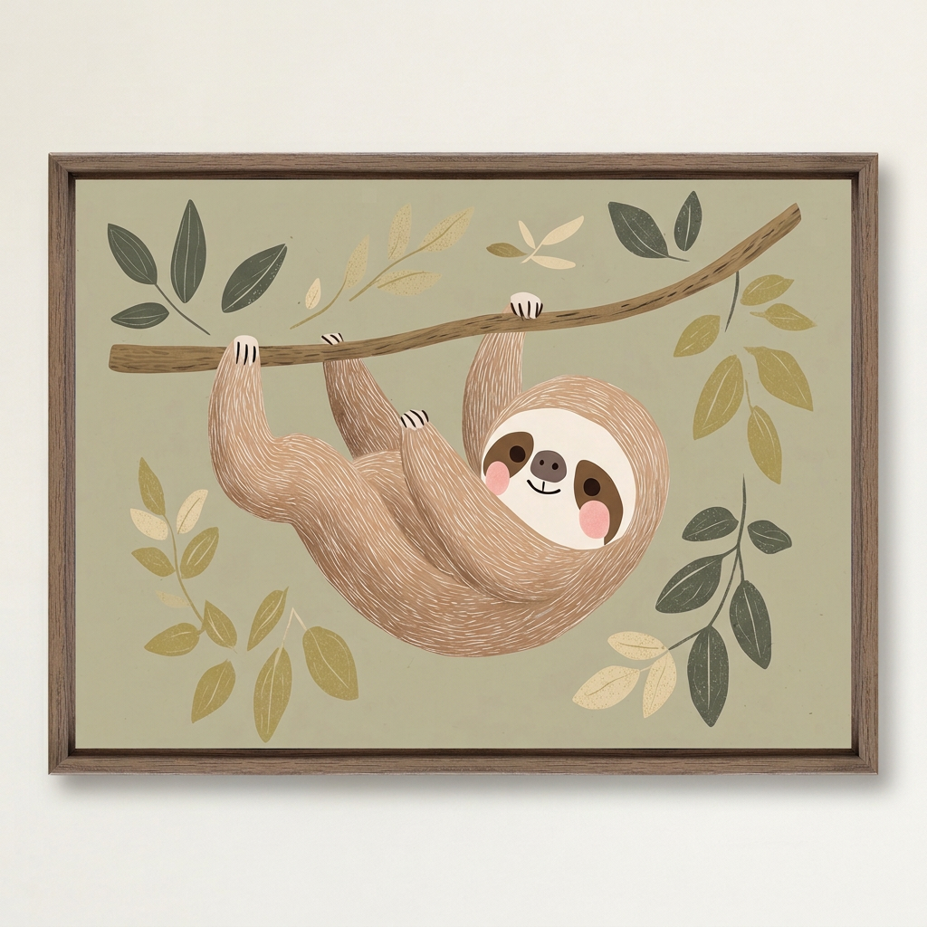 Hanging Sloth Wall Art