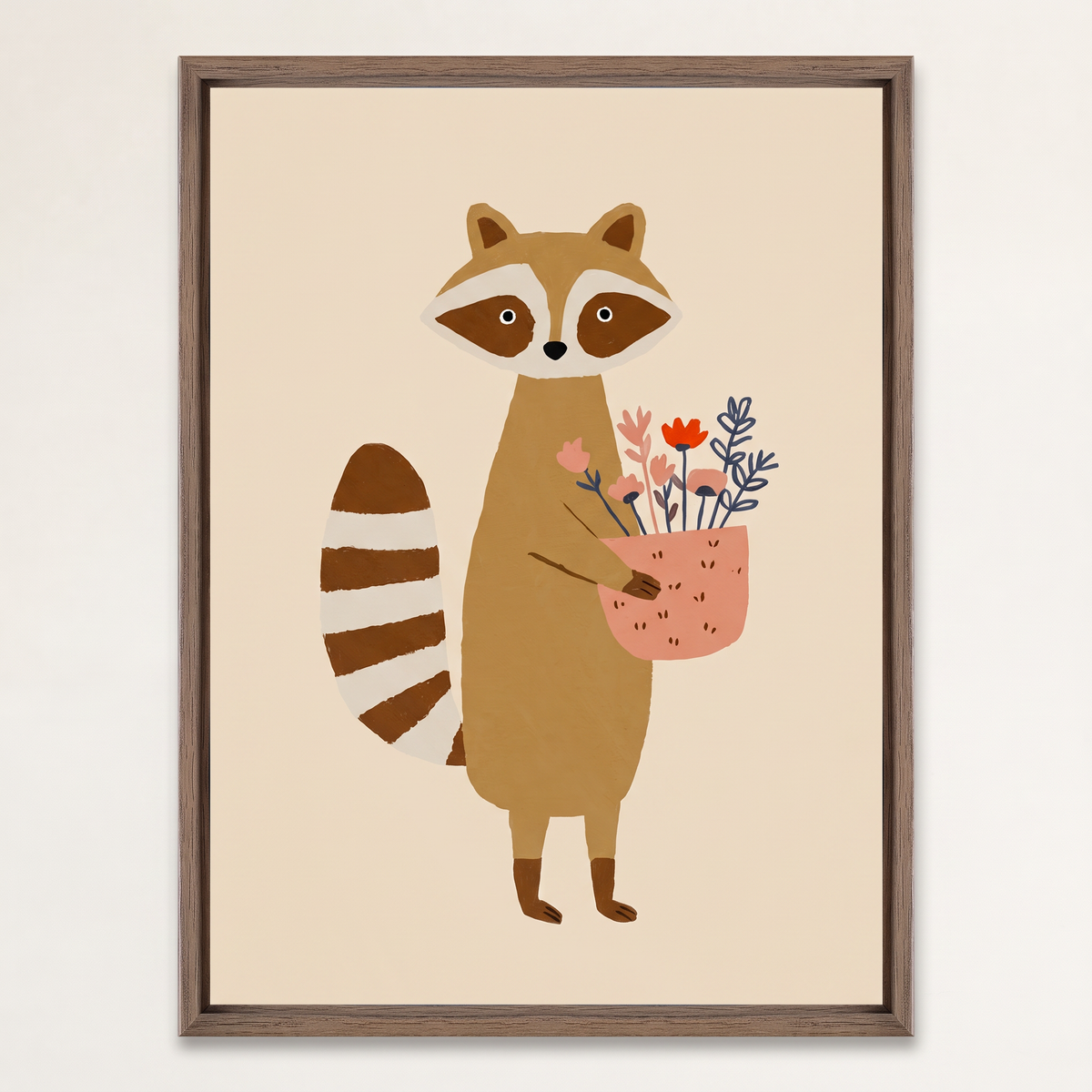 Racoon Vase Wall Art
