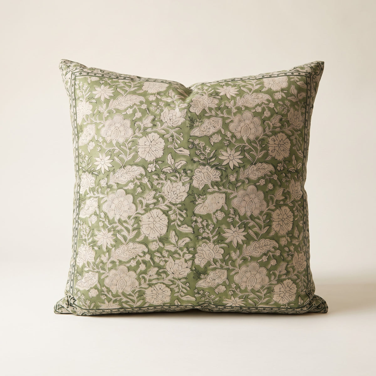 Block Print Freesia Pillow