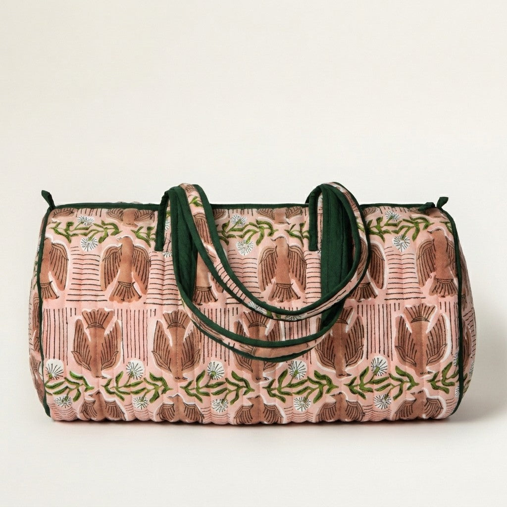 Peregrine Block Print Weekender Bag