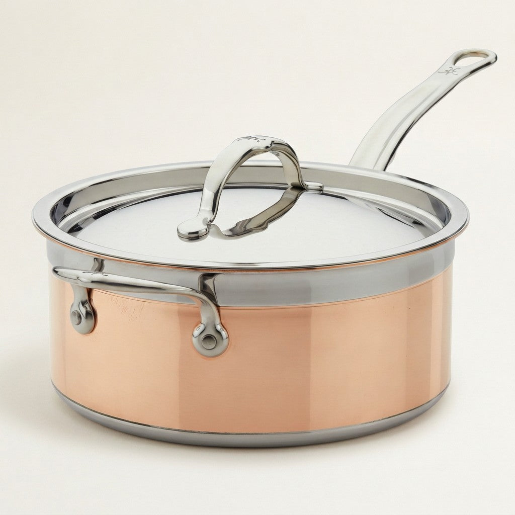 Hestan CopperBond Covered Saucepan with Helper Handle, 4 Qt