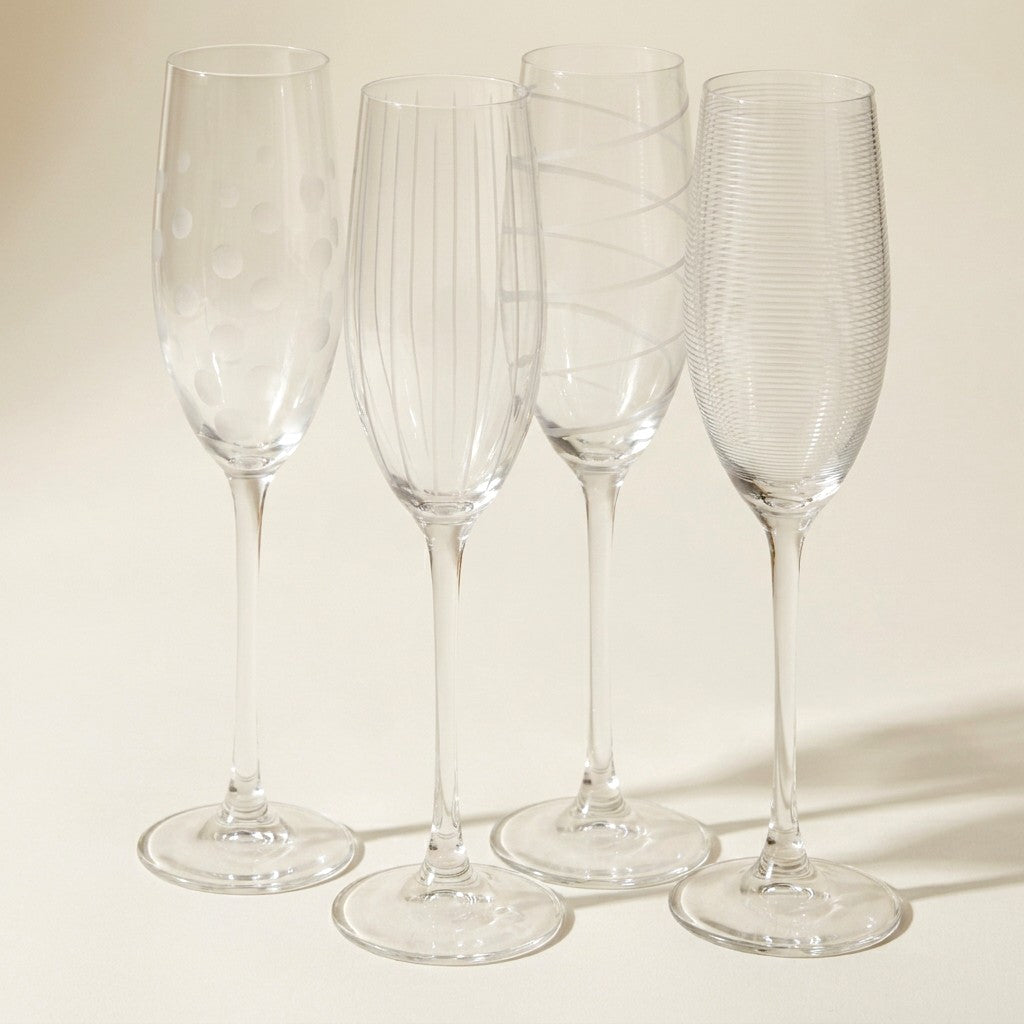 Mikasa Cheers Champagne Flutes, 8 oz, Set of 4