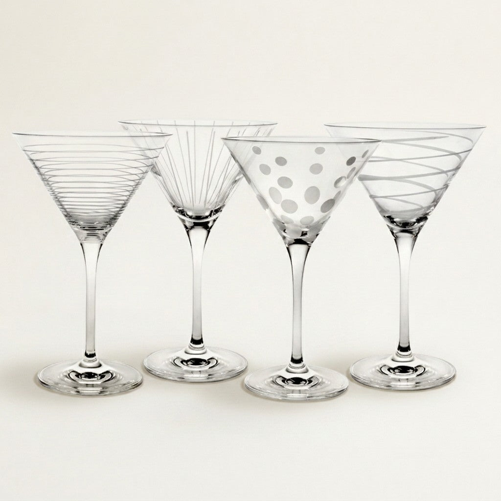 Mikasa Cheers Martini Glasses, 10 oz, Set of 4