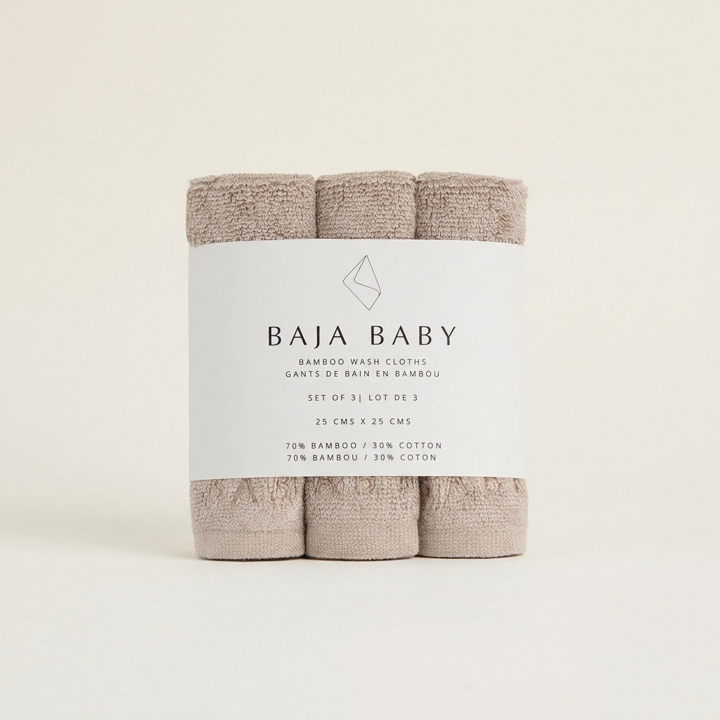 Bamboo Washcloths, 3-Pack