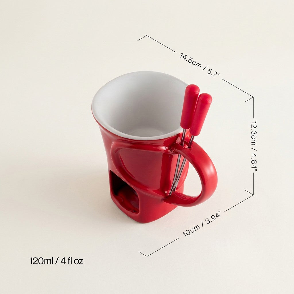Sweetheart Candle Fondue Set, 4-Piece