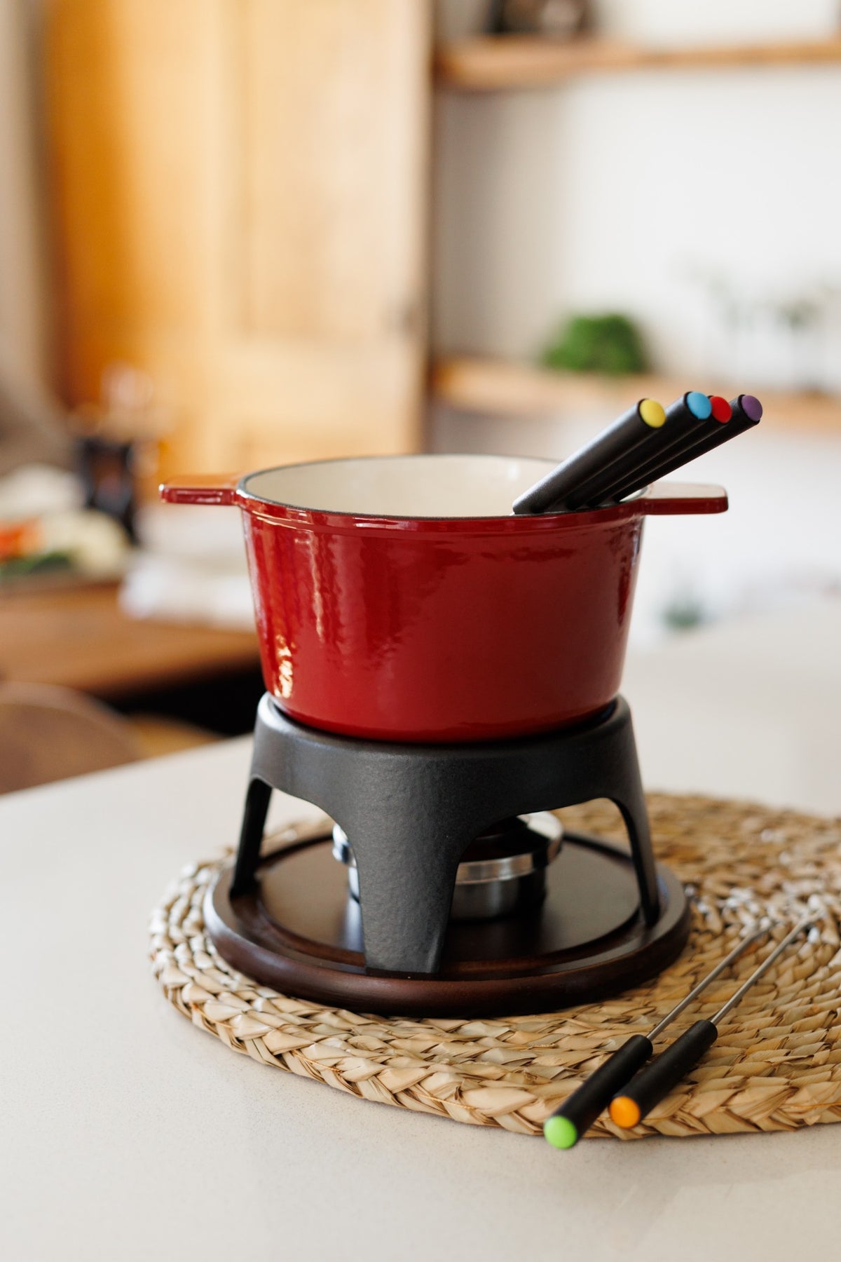 Sierra Cast Iron Fondue Set, 12-Piece