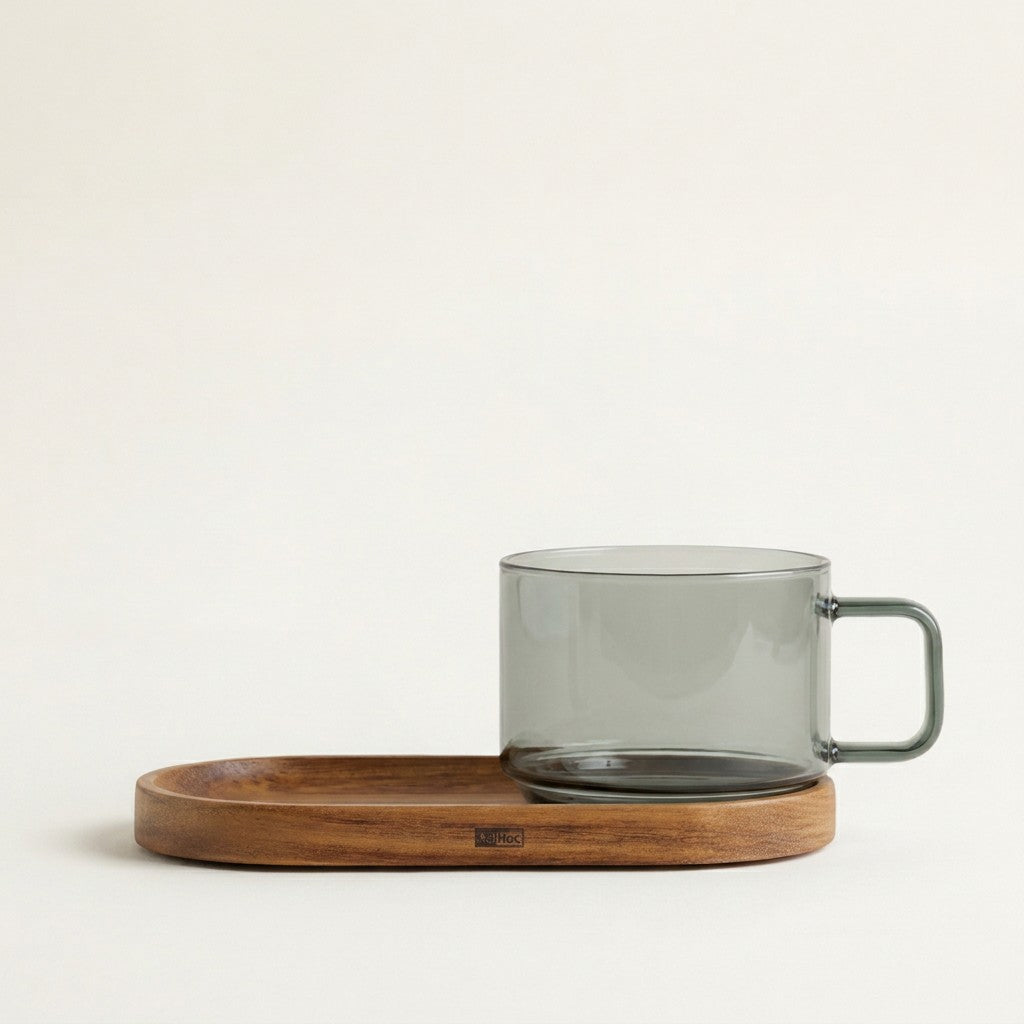 Impact Glass Cup & Coaster Set, Set of 2