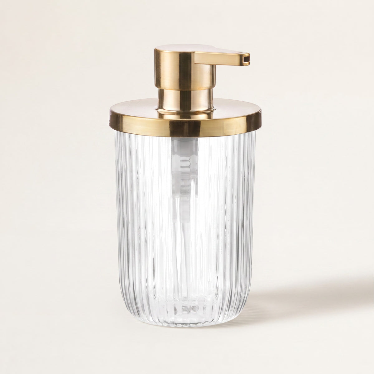 Fluted Glass Soap Pump