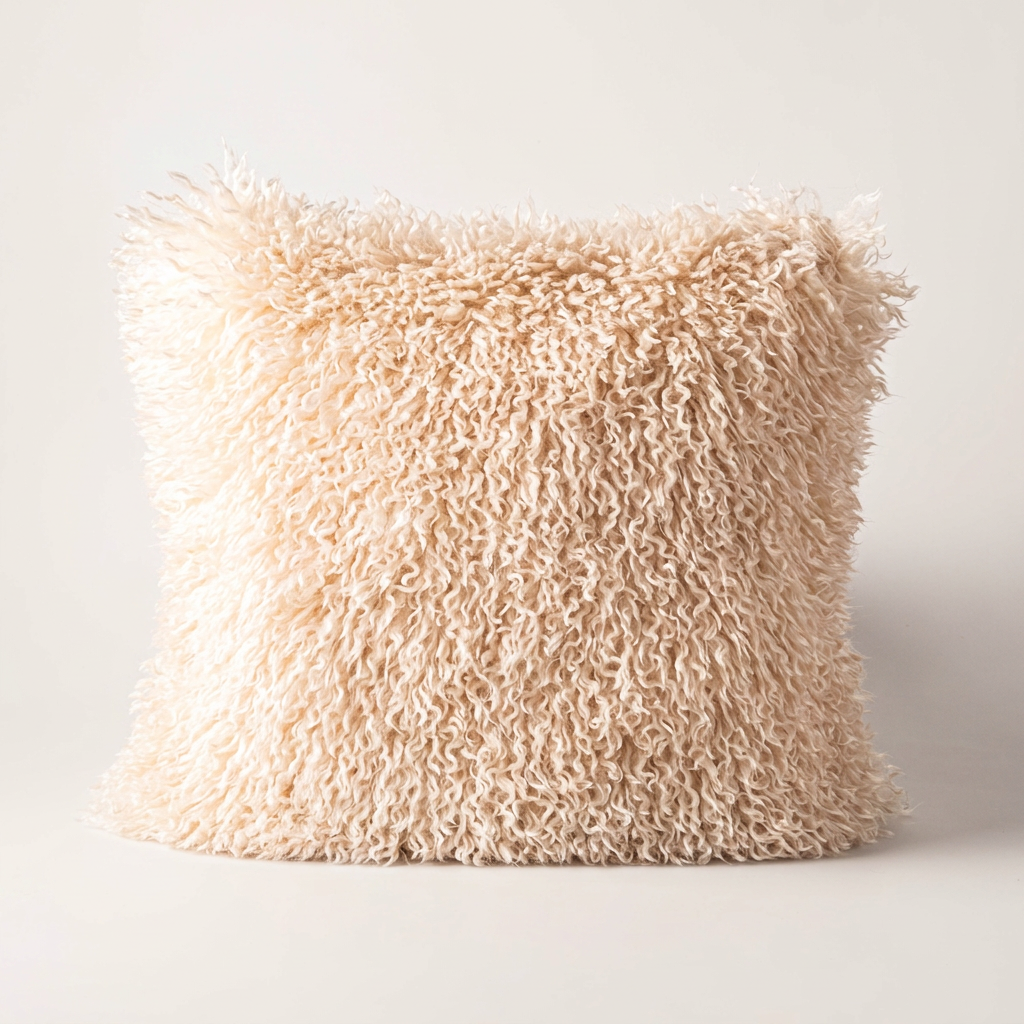 Willow Faux Mongolian Fur Cushion