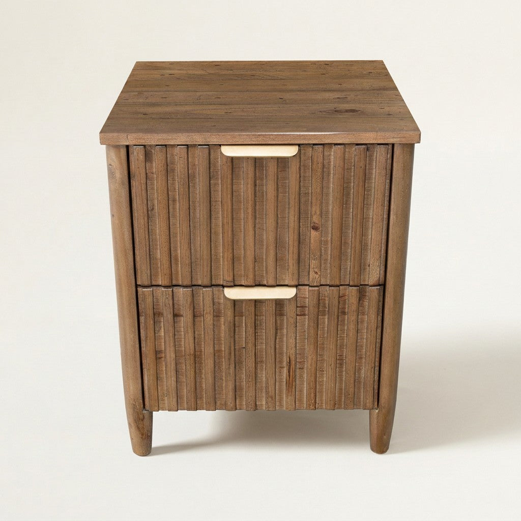 Britanica 2 Drawer Nightstand - Brown