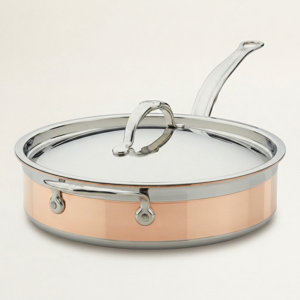 Hestan CopperBond Covered Sauté Pan with Helper Handle, 3.5 Qt