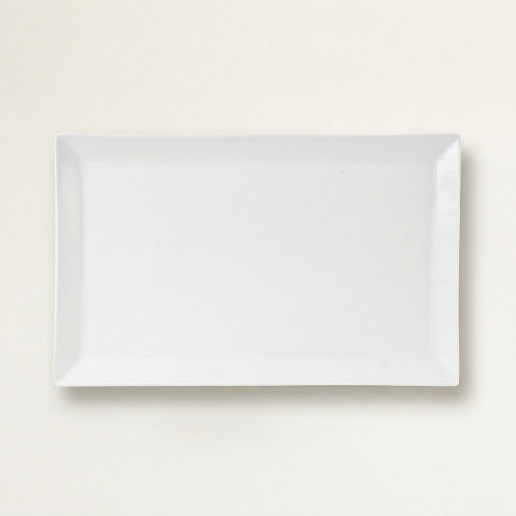 Everyday White Rectangular Rim Platter, 18.25 in