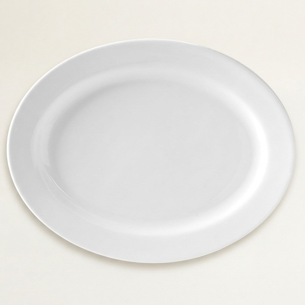 Everyday White Oval Serving Platter, 16 in