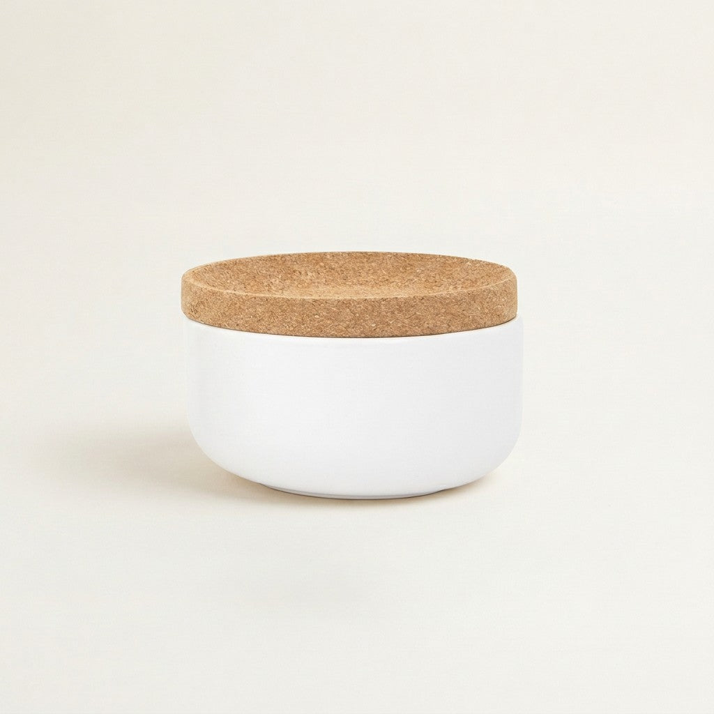 Ceramic Canister with Cork Lid