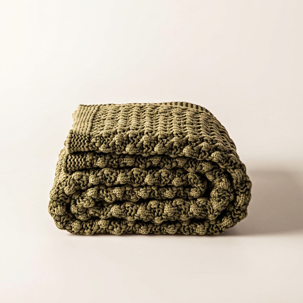 Popcorn Knit Throw, 50" x 60"