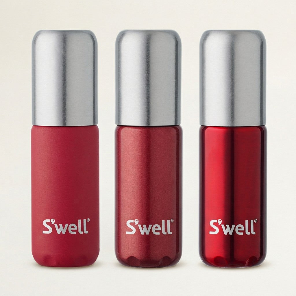 S'well Travel Bottle Set, 3.4 oz, Cherry Shimmer