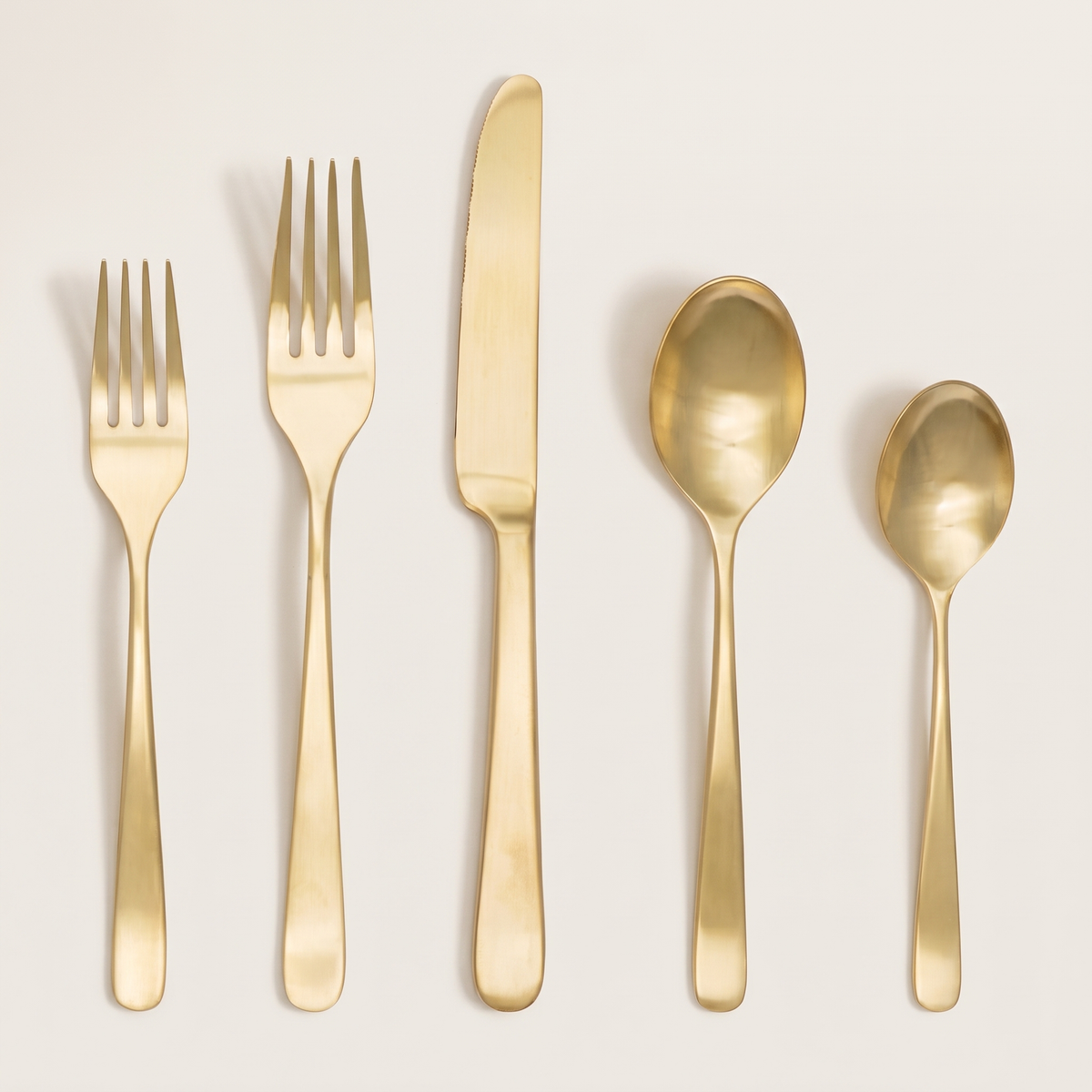 Country Matte 2-Tone Gold Flatware Set