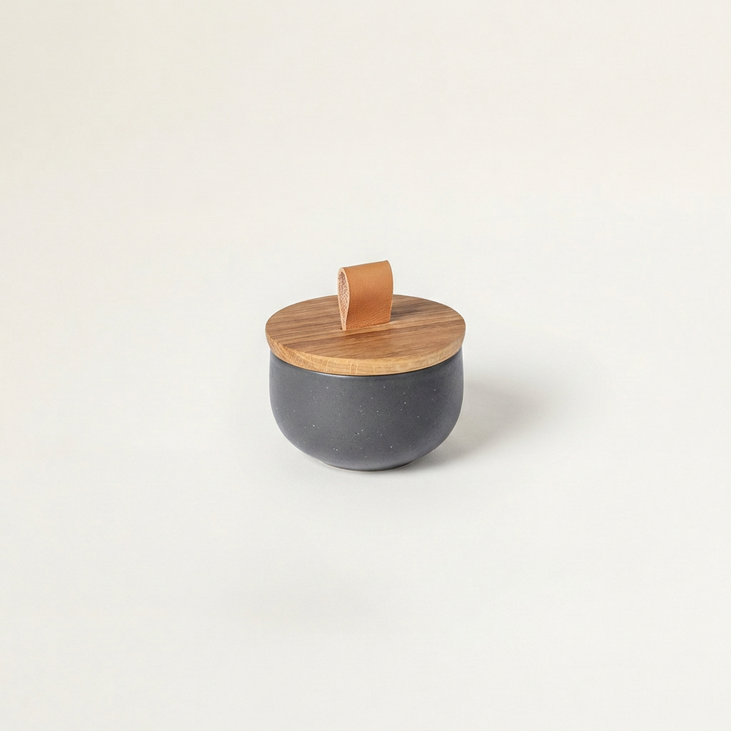 Pacifica Salt Cellar with Oak Lid