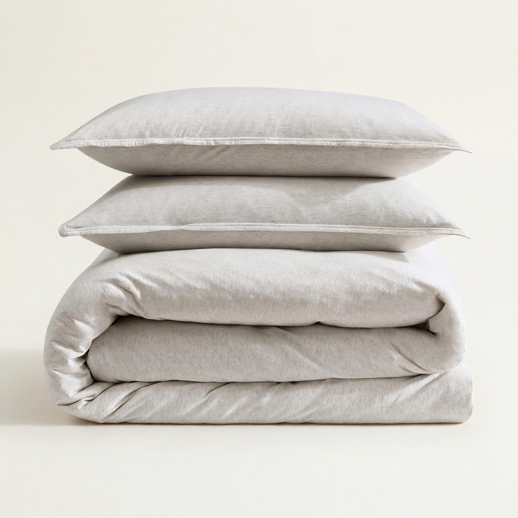 Modern Cotton Melange Duvet Cover Set