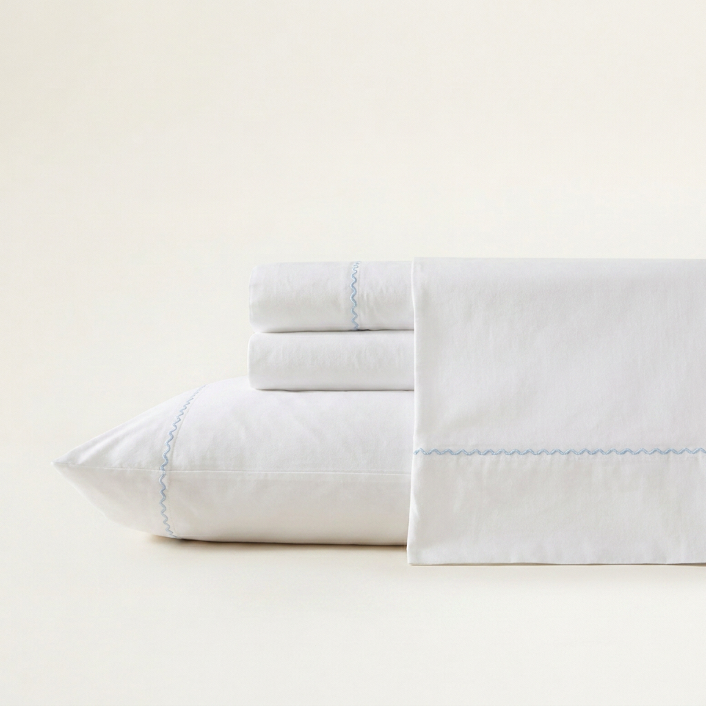 Scallop Embroidered Sheet Set