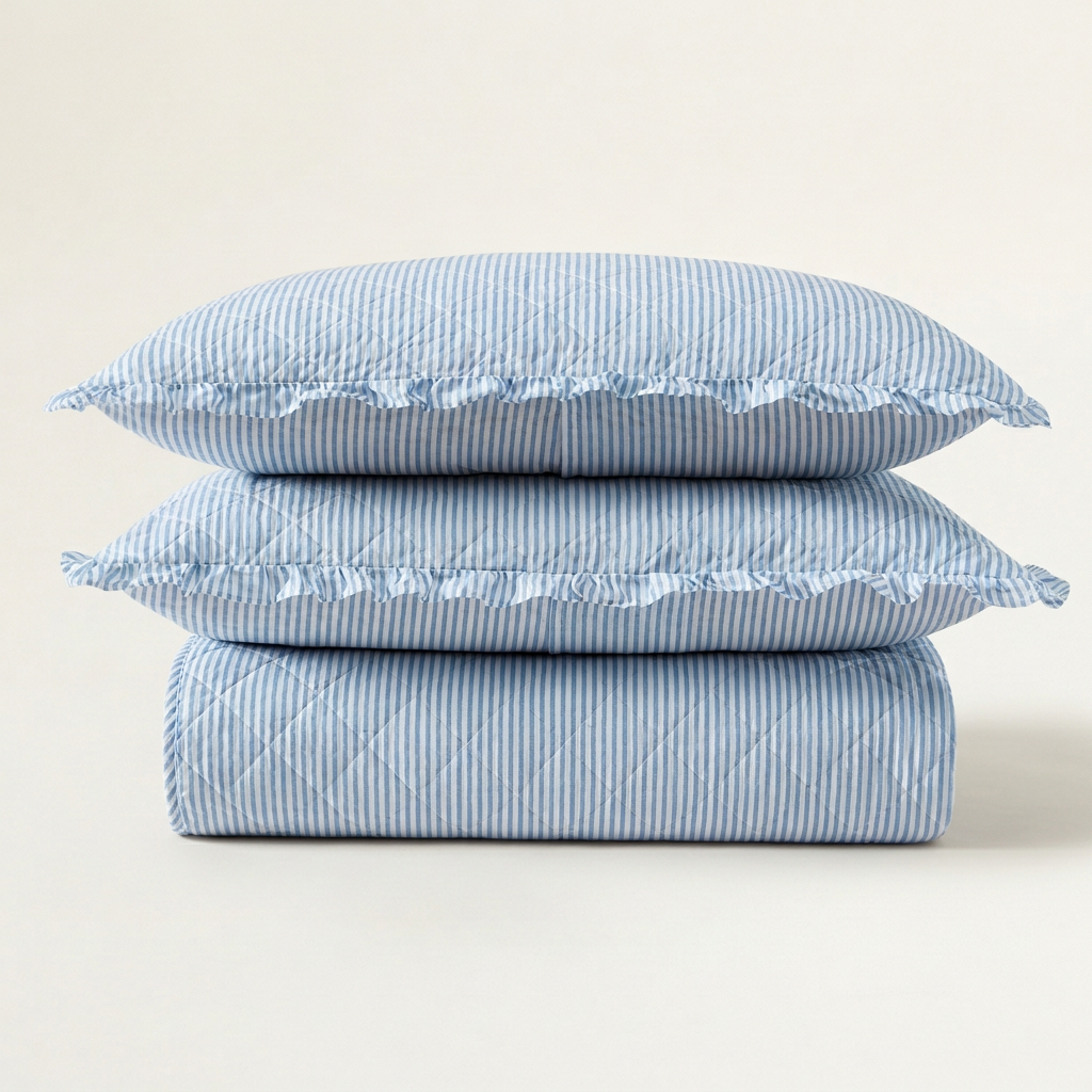 Oxford Stripe Quilt Set