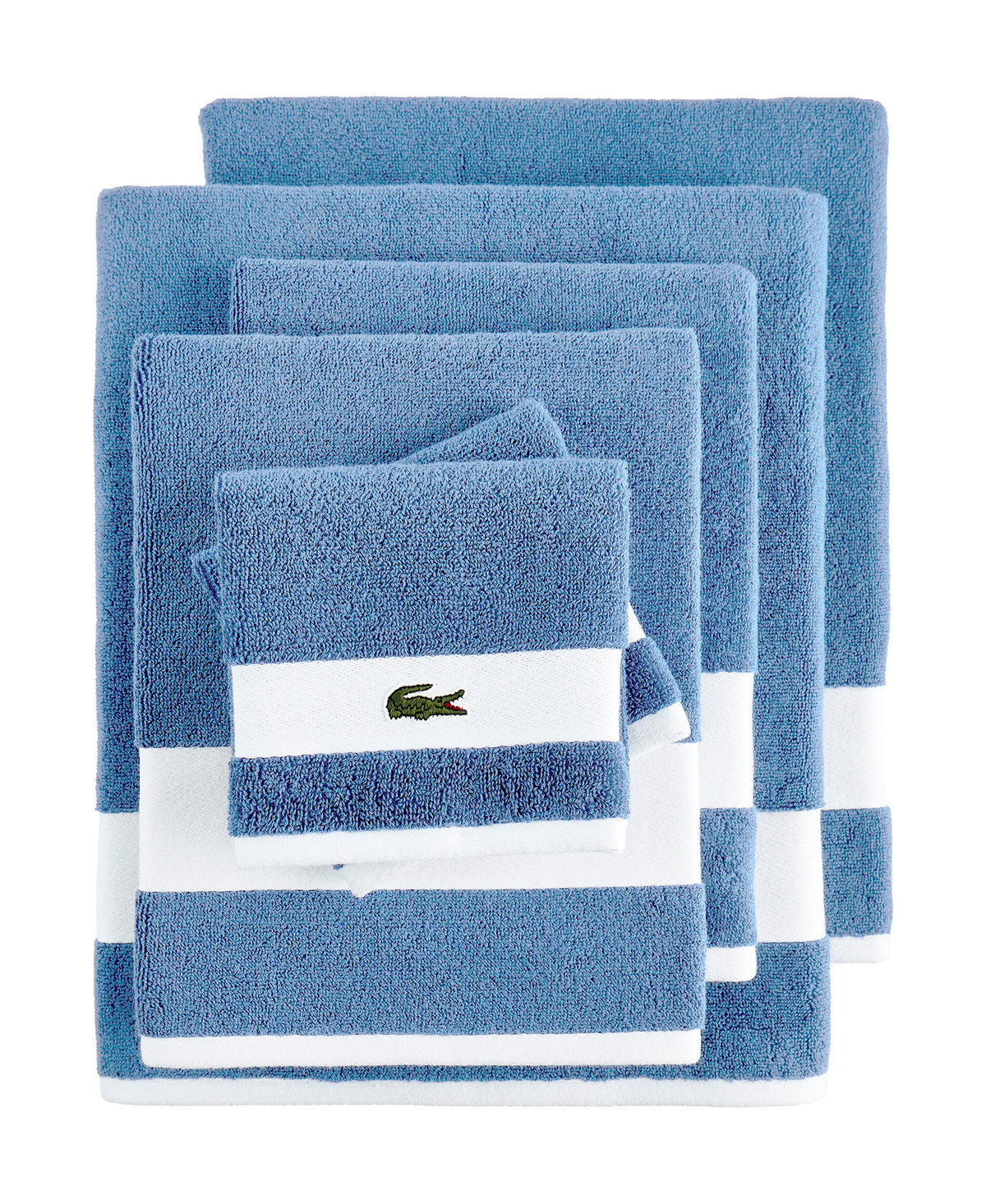 Ensemble de serviettes de bain Lacoste Sport Stripe Logo, 6 pièces