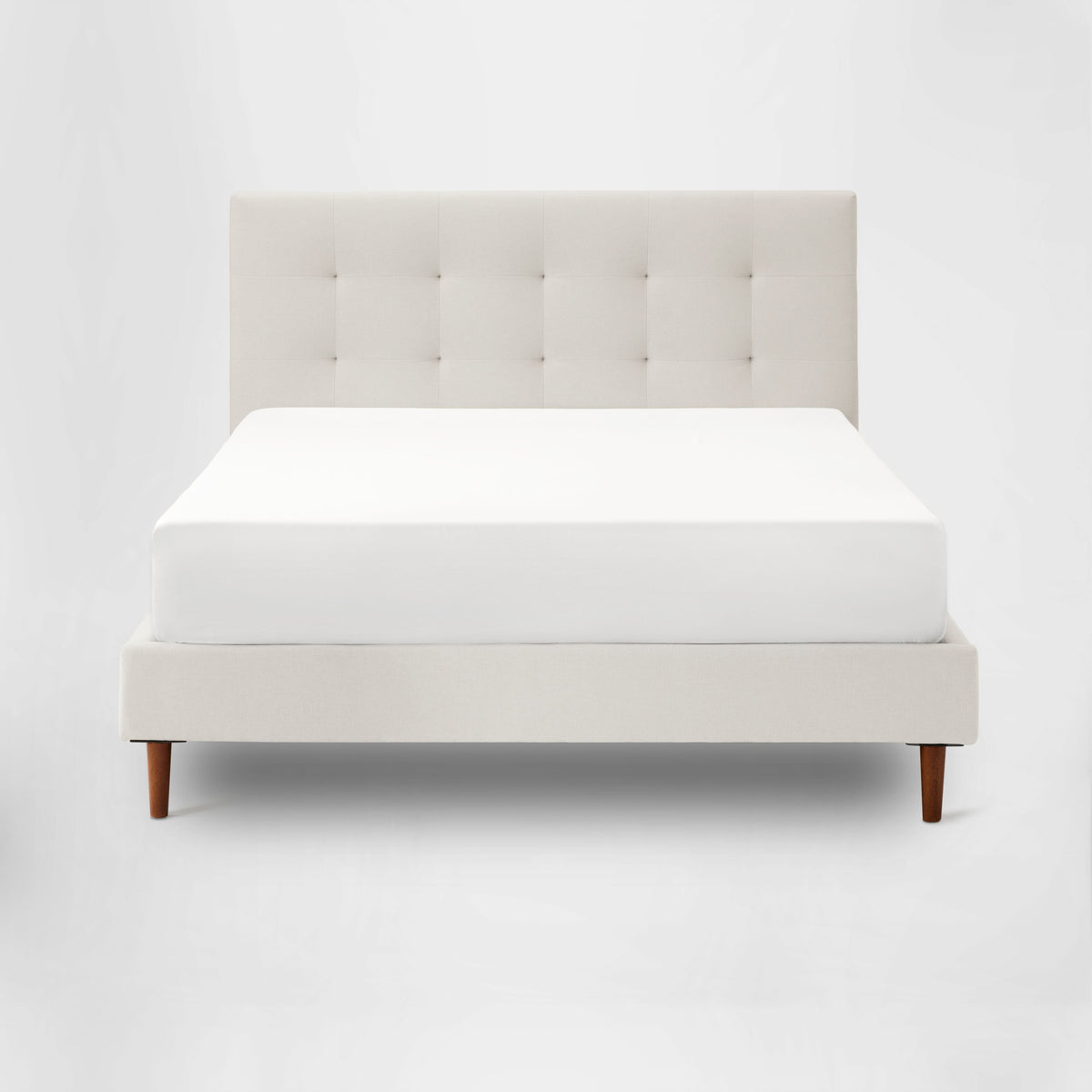 Bed Frame with Headboard - Grid Tufted