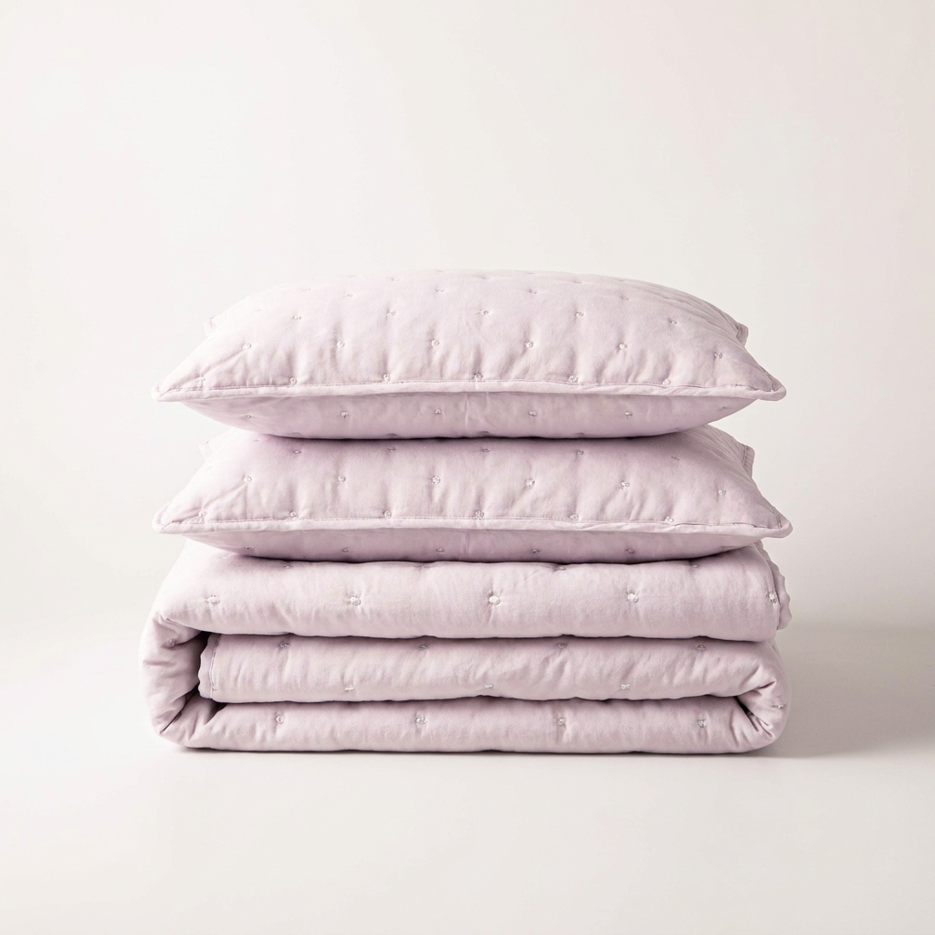 Laurel Park Kids Dot Embroidery Quilt Set