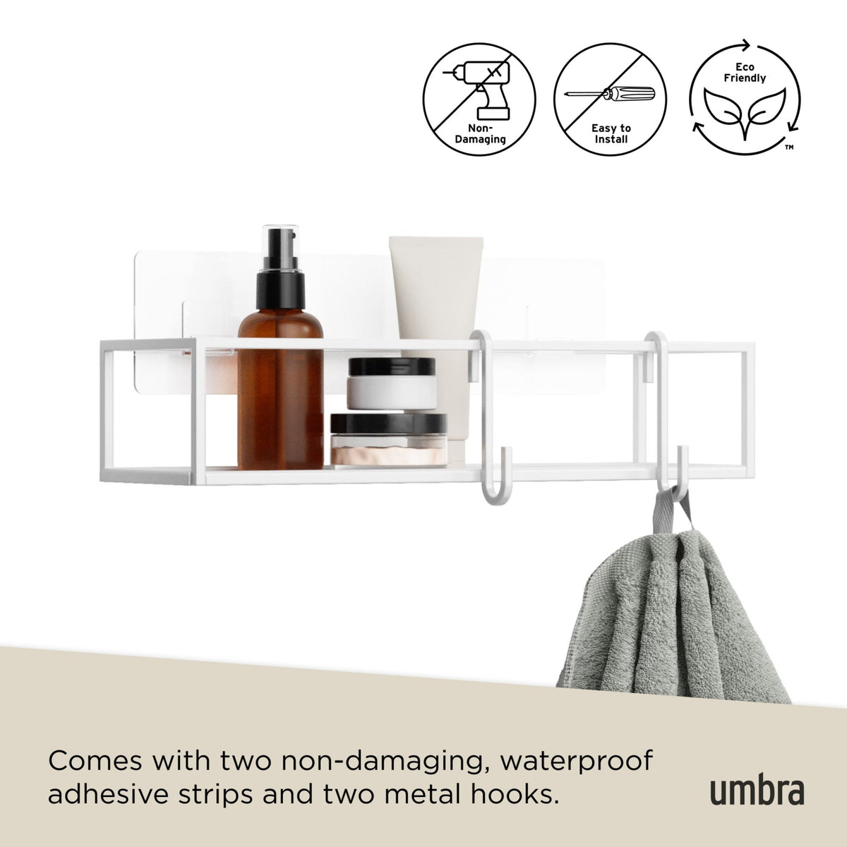Cubiko Shower Bin, Set of 2