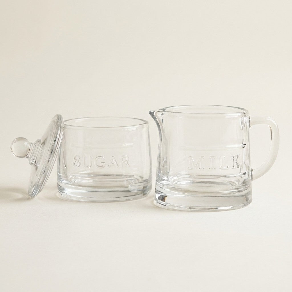 Classic Text Milk Jug 3 5 H 10Oz - Clear