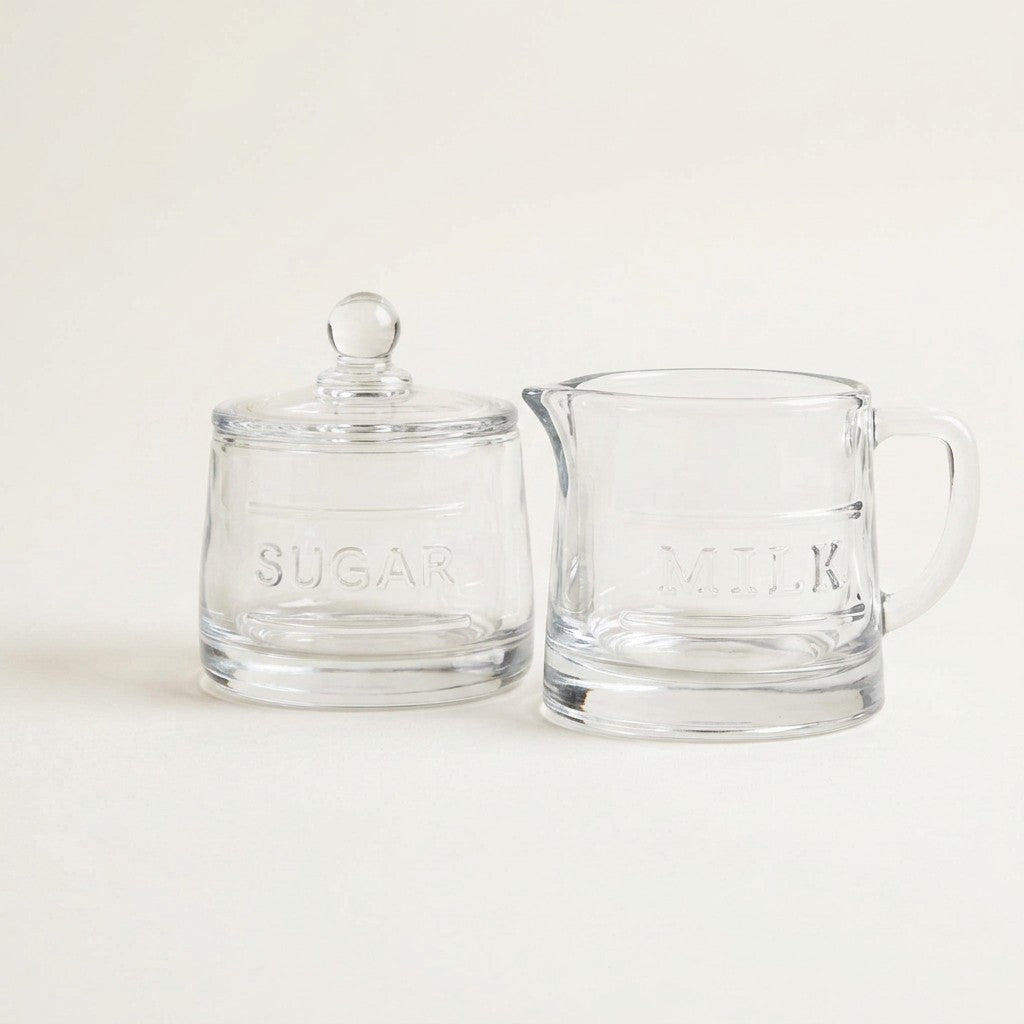 Classic Text Milk Jug 3 5 H 10Oz - Clear