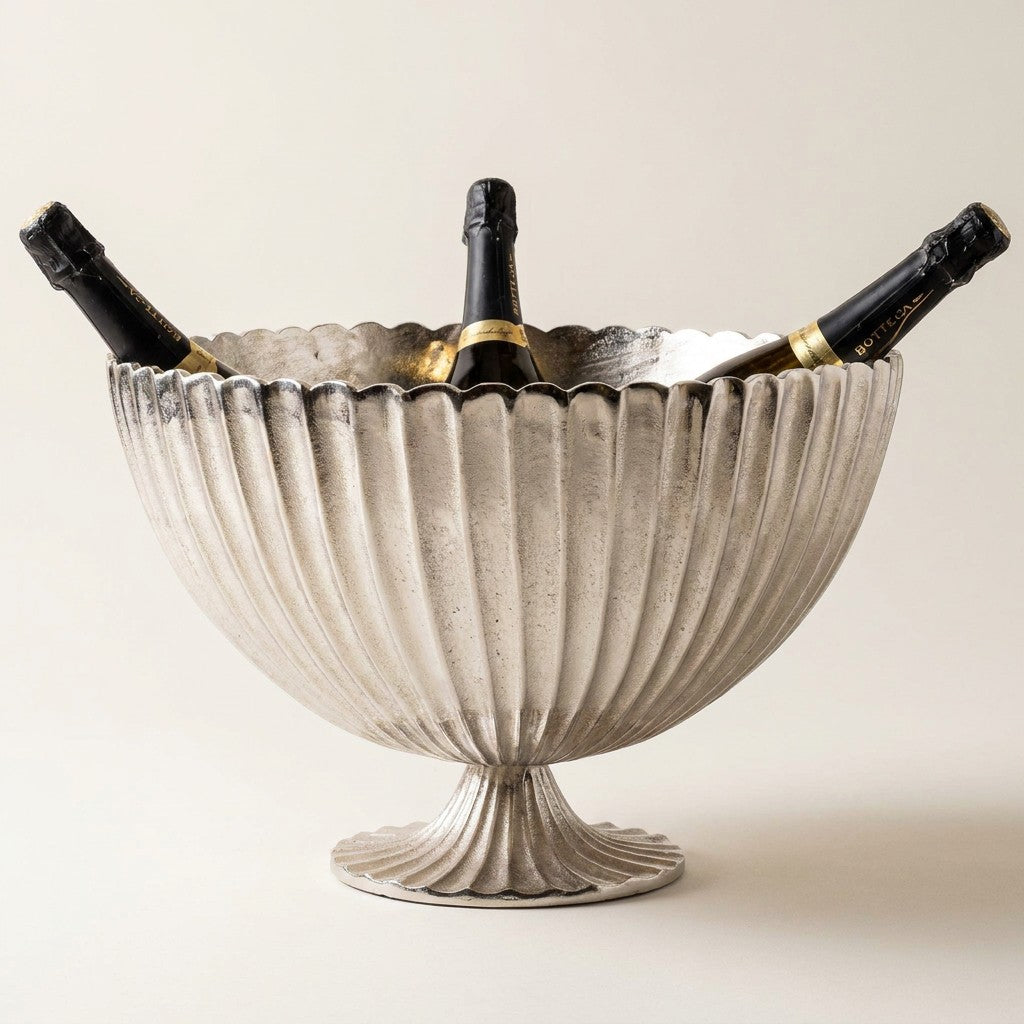 Large Fluted Pedestal Bowl