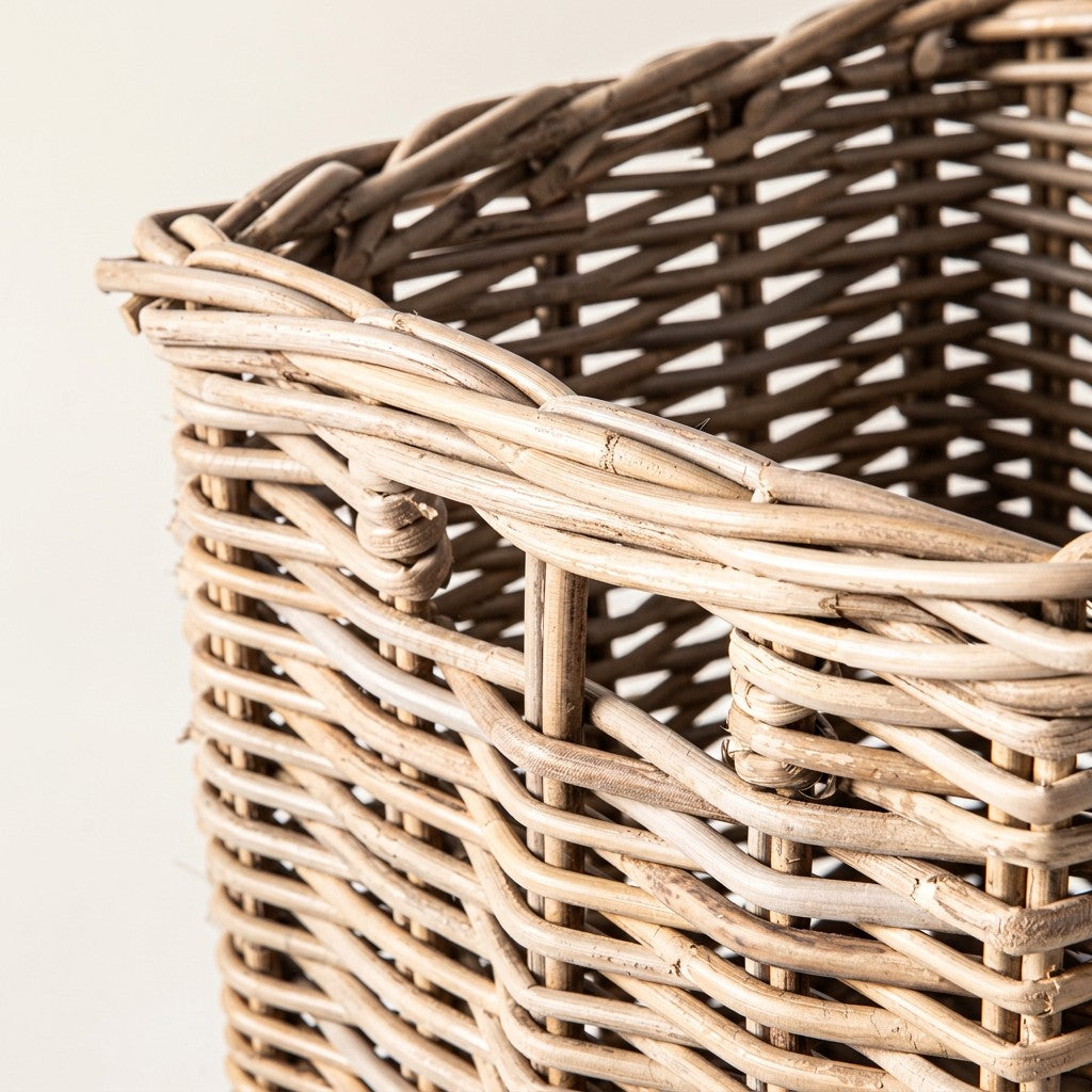 Large Storage Basket with Cut-Out Handles