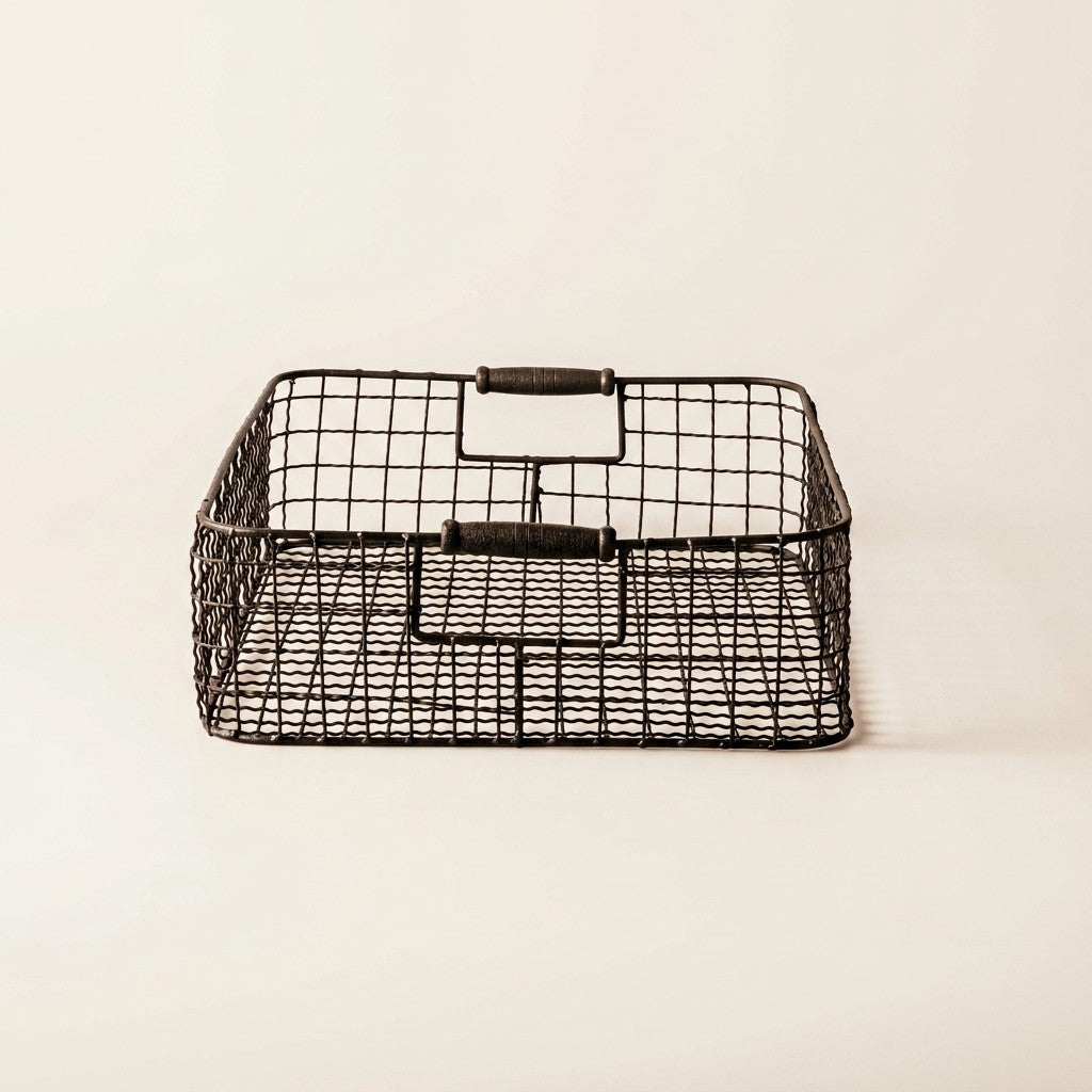 Low Rectangular Wire Basket
