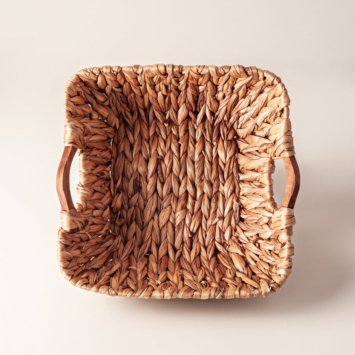 Square Hyacinth Tray with Wood Handles