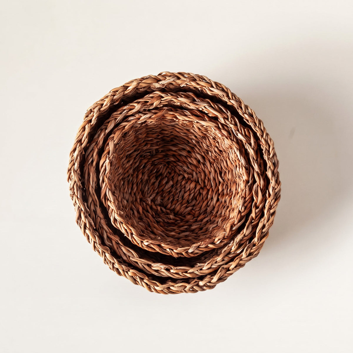 Round Seagrass Bowls, Set of 3