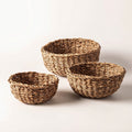 Round Seagrass Bowls, Set of 3