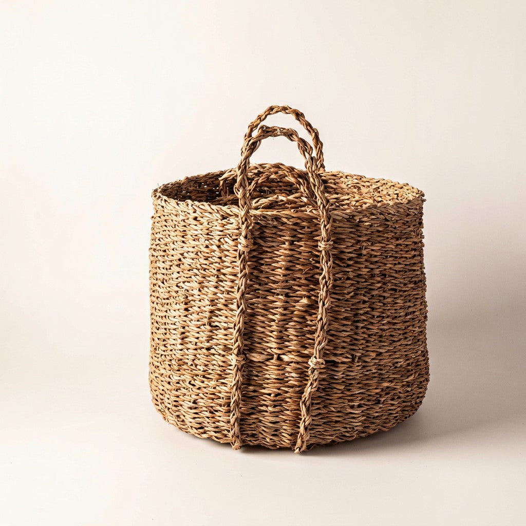 Large Seagrass Storage Baskets, Set of 3