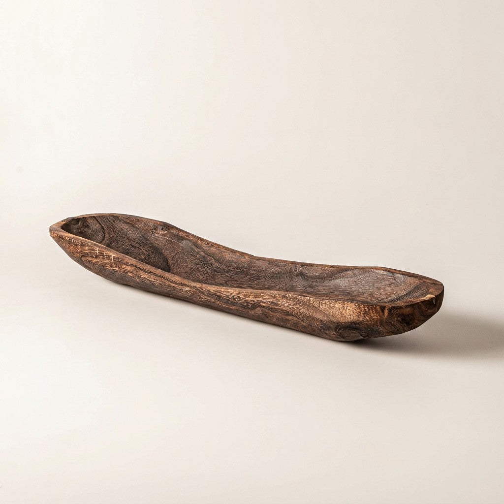 Wood Oval Bowl