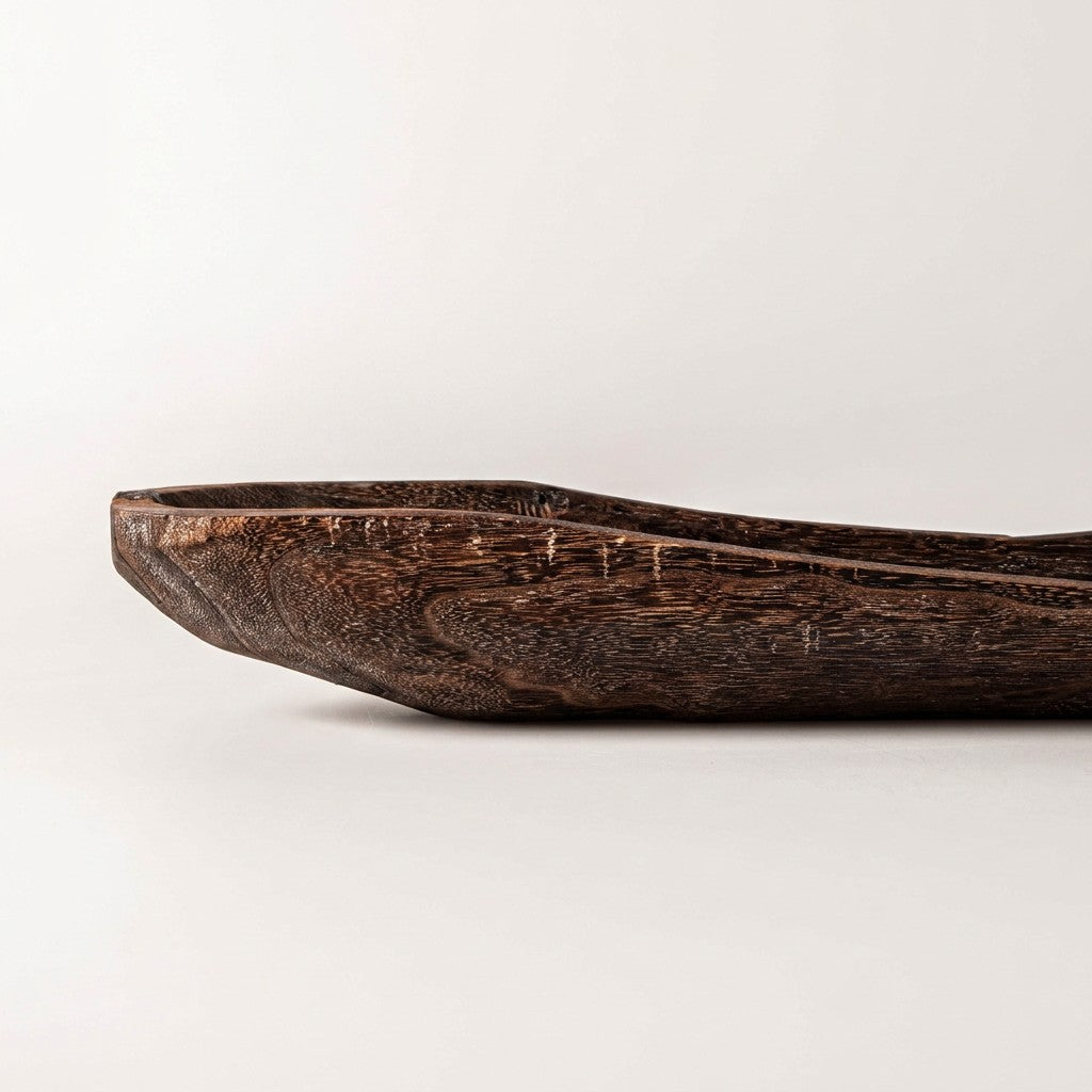 Wood Oval Bowl