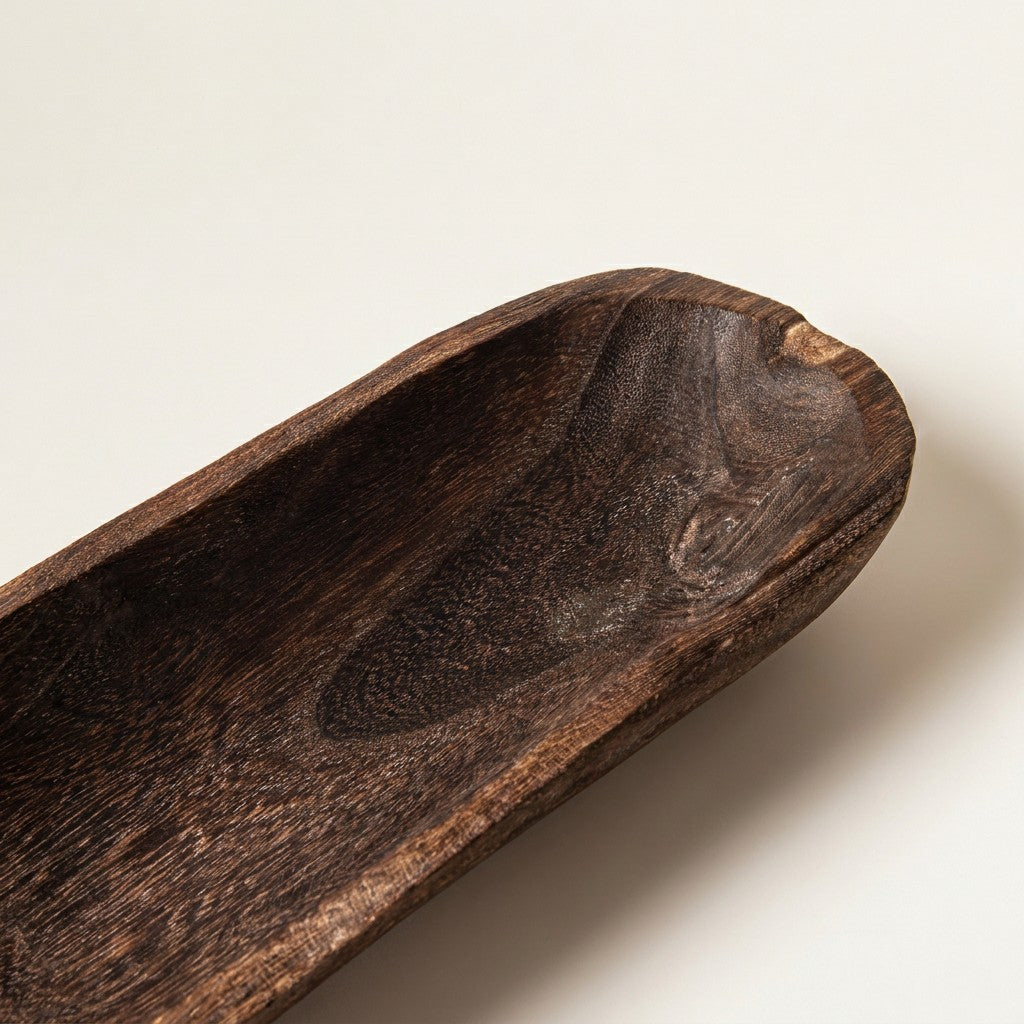 Wood Oval Bowl