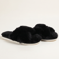 Tahoe Criss Cross Fur Slippers