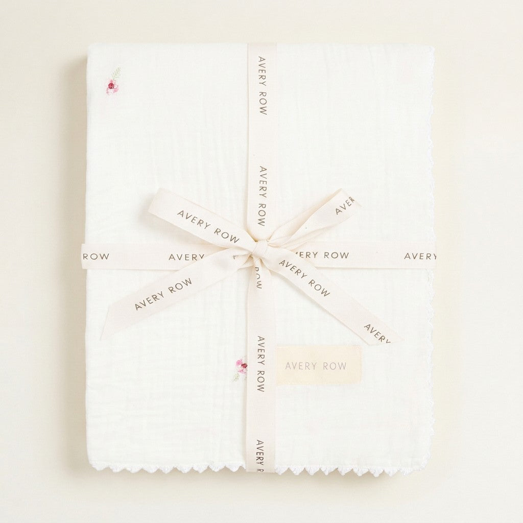Embroidered Muslin Blanket