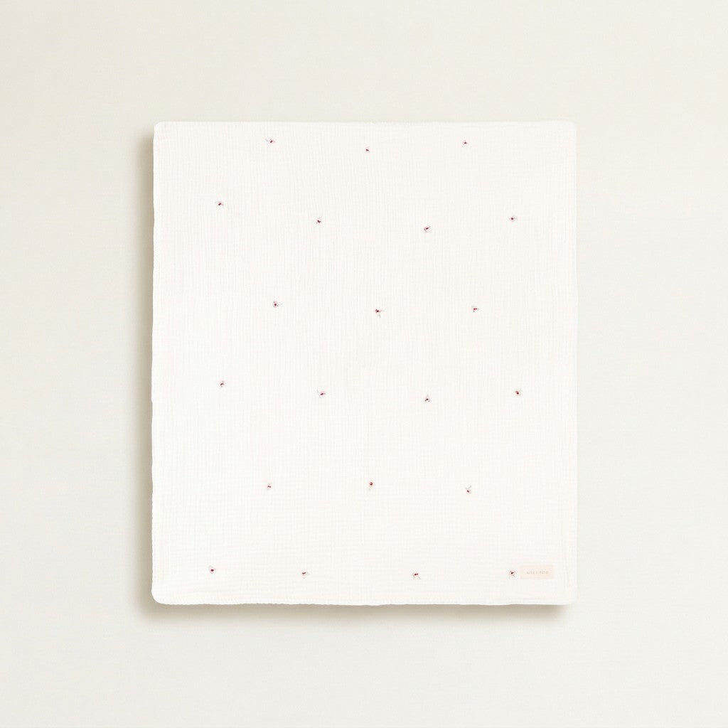 Embroidered Muslin Blanket